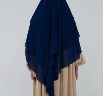 Blue 3 Layer hijab