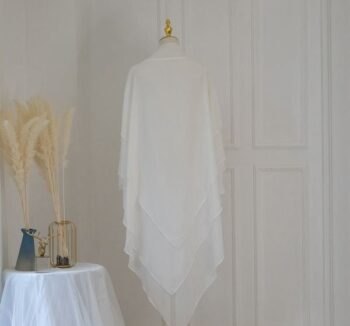 White 3 Layer Hijab